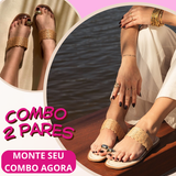 Combo com 2 pares Flat Riviera Luxo