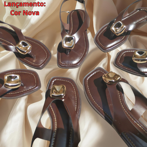 Rasteira Feminina Chique e Elegante com Detalhe Orgânico | Luxo Rosa Verão 2026