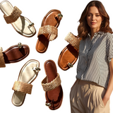 Rasteira Feminina Chic e Elegante com Trama Natural | Rasteira com Cara de Rica - Verão 25/26