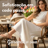 Rasteira Feminina Chic e Elegante com Trama Natural | Rasteira com Cara de Rica - Verão 25/26
